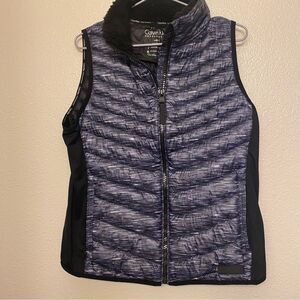 Calvin Klein performance premium down puffer blue vest jacket EUC Large